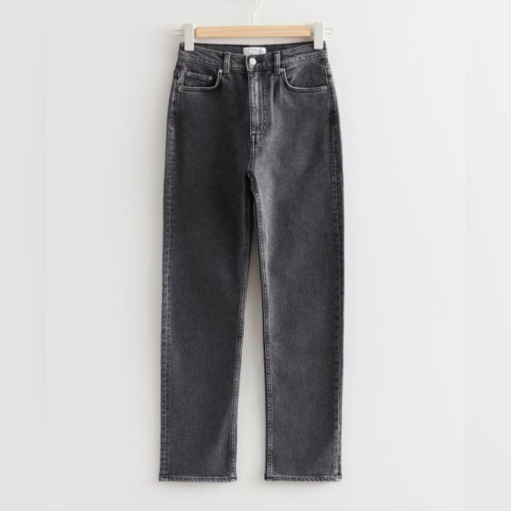 NWOT & Other Stories high waisted straight leg jeans gray wash